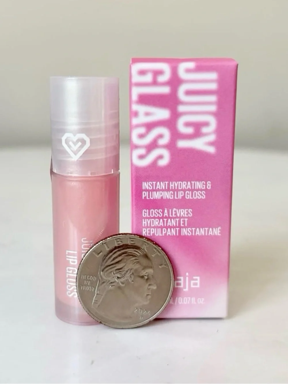 Viral TikTok Kaja Juicy Glass Hydrating Plumping Lip Gloss — Pink